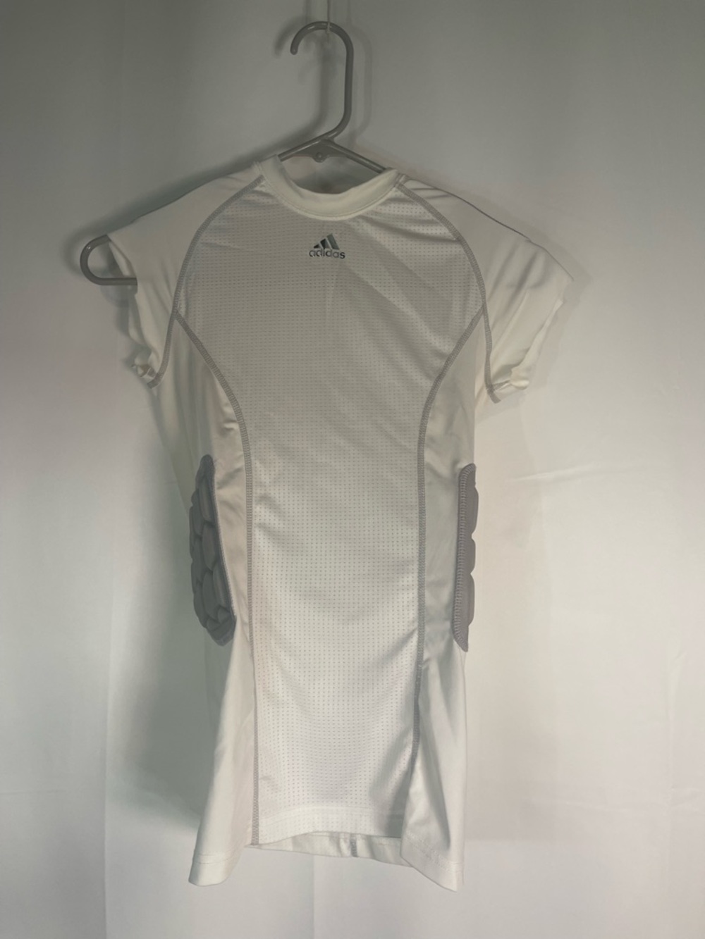 adidas White Men’s Padded Compression Shirt